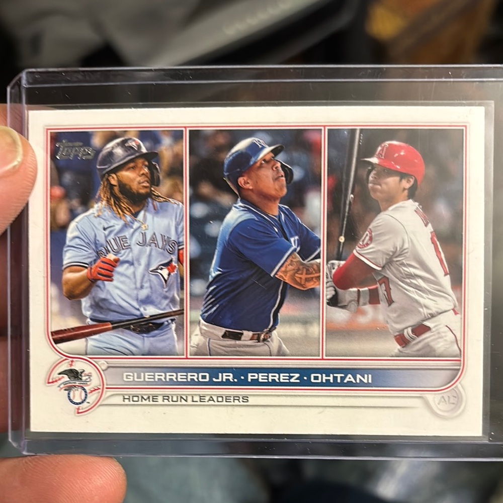 Topps MLB Home Run Leaders Baseball Trading Card - Guerrero Jr., Perez, Ohtani